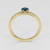 0.29 Ct. Greenish Blue Sapphire Ring, 14K Yellow Gold 3