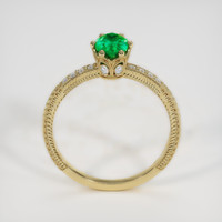 0.44 Ct. Emerald Ring, 18K Yellow Gold 3
