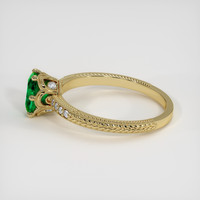 0.44 Ct. Emerald Ring, 18K Yellow Gold 4