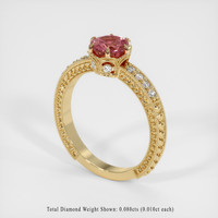1.07 Ct. Sapphire Ring, 18K Yellow Gold 2