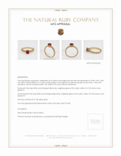 Ruby Ring 0.54 Ct. 18K Yellow Gold Appraisal