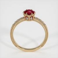 0.54 Ct. Ruby Ring, 18K Yellow Gold 3