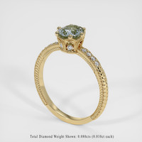 0.71 Ct. Bi Color Sapphire Ring, 18K Yellow Gold 2