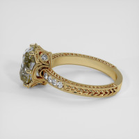 3.22 Ct. Bi Color Sapphire Ring, 18K Yellow Gold 4