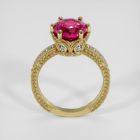4.14 Ct. Pink Sapphire Ring, 18K Yellow Gold 3