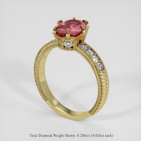 1.51 Ct. Padparadscha Sapphire Ring, 18K Yellow Gold 2