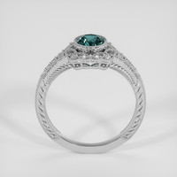 0.59 Ct. Bluish Green Sapphire Ring, Platinum 950 3