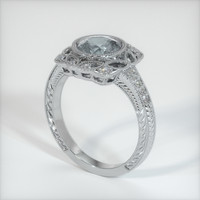 1.83 Ct. Greenish Blue Sapphire Ring, Platinum 950 2