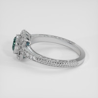 0.59 Ct. Bluish Green Sapphire Ring, Silver 4