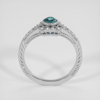0.38 Ct. Bluish Green Sapphire Ring, 10K White Gold 3