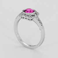 1.17 Ct. Pink Sapphire Ring, 10K White Gold 2