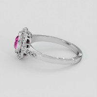 1.17 Ct. Pink Sapphire Ring, 10K White Gold 4