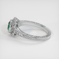1.12 Ct. Greenish Blue Sapphire Ring, 10K White Gold 4