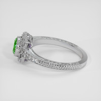 0.99 Ct. Green Demantoid Garnet Ring, 14K White Gold 4
