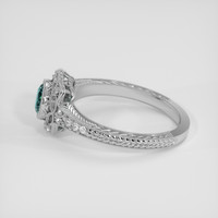 0.59 Ct. Bluish Green Sapphire Ring, 14K White Gold 4