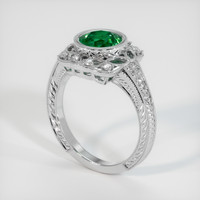 1.20 Ct. Emerald Ring, 18K White Gold 2