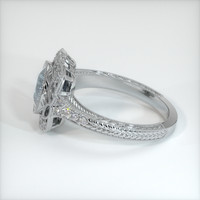 1.83 Ct. Greenish Blue Sapphire Ring, 18K White Gold 4