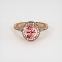 2.06 Ct. Padparadscha Sapphire Ring, 14K Rose Gold 1
