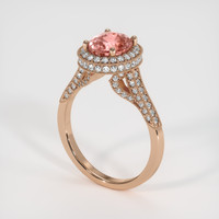 2.06 Ct. Padparadscha Sapphire Ring, 14K Rose Gold 2