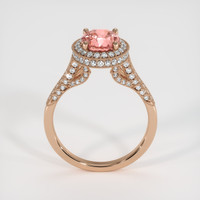 2.06 Ct. Padparadscha Sapphire Ring, 14K Rose Gold 3