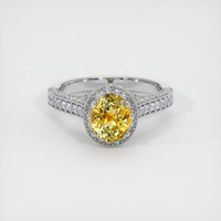 1.36 Ct. Bi Color Sapphire Ring, 14K White Gold 1