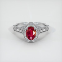 1.06 Ct. Ruby Ring, 14K White Gold 1