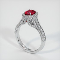 1.06 Ct. Ruby Ring, 14K White Gold 2