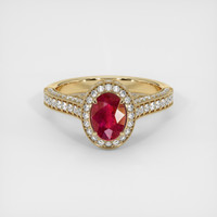 1.06 Ct. Ruby Ring, 14K Yellow Gold 1