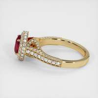 1.06 Ct. Ruby Ring, 18K Yellow Gold 4