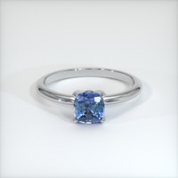 0.71 Ct. Blue Sapphire Ring, Platinum 950 1