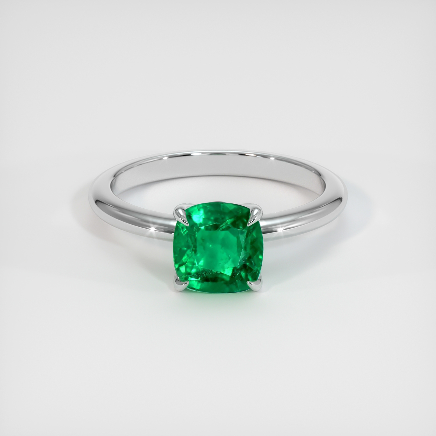 Solitaire Emerald Ring 1.43 Ct., Platinum 950