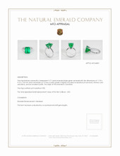 Emerald Ring 5.77 Ct., Platinum 950 Appraisal