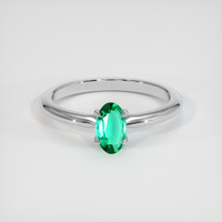 0.30 Ct. Emerald Ring, Platinum 950 1