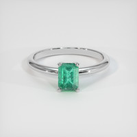 0.76 Ct. Emerald Ring, Platinum 950 1