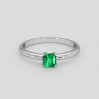 0.56 Ct. Emerald Ring, Platinum 950 1