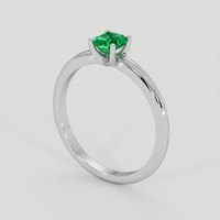0.56 Ct. Emerald Ring, Platinum 950 2