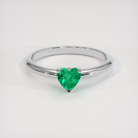 0.39 Ct. Emerald Ring, Platinum 950 1