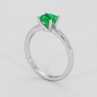 0.66 Ct. Emerald Ring, Platinum 950 2