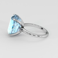 8.48 Ct. Blue Aquamarine Ring, Platinum 950 4