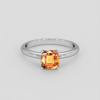 1.14 Ct. Pinkish Orange Spinel Ring, Platinum 950 1