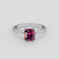 1.92 Ct. Purplish Red Rhodolite Garnet Ring, Platinum 950 1
