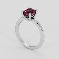 1.92 Ct. Purplish Red Rhodolite Garnet Ring, Platinum 950 2