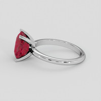 3.23 Ct. Red Garnet Ring, Platinum 950 4