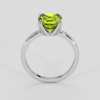 2.86 Ct. Yellowish Green Peridot Ring, Platinum 950 3