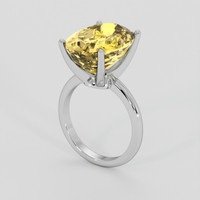 9.16 Ct. Yellow Citrine Ring, Platinum 950 2