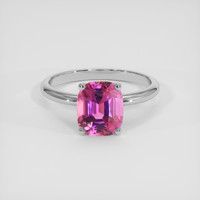 3.19 Ct. Pink Sapphire Ring, Platinum 950 1