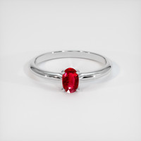 0.50 Ct. Ruby Ring, Platinum 950 1
