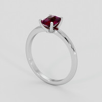 1.02 Ct. Purplish Red Ruby Ring, Platinum 950 2