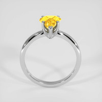 1.84 Ct. Orangish Yellow Sapphire Ring, Platinum 950 3
