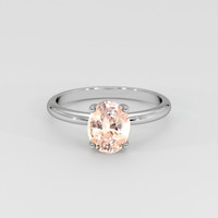 1.84 Ct. Peach Sapphire Ring, Platinum 950 1